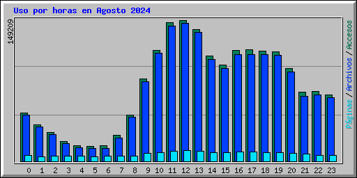Uso por horas en Agosto 2024